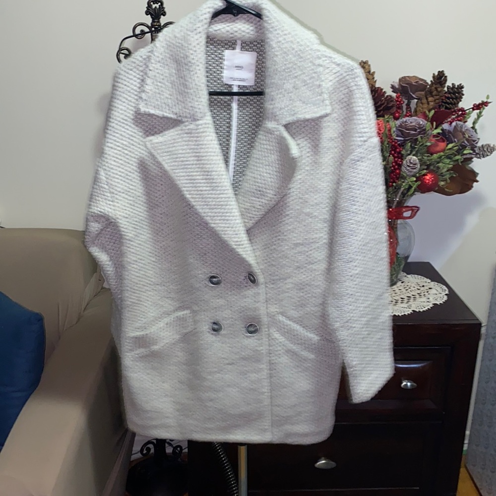 Mango wool pea coat